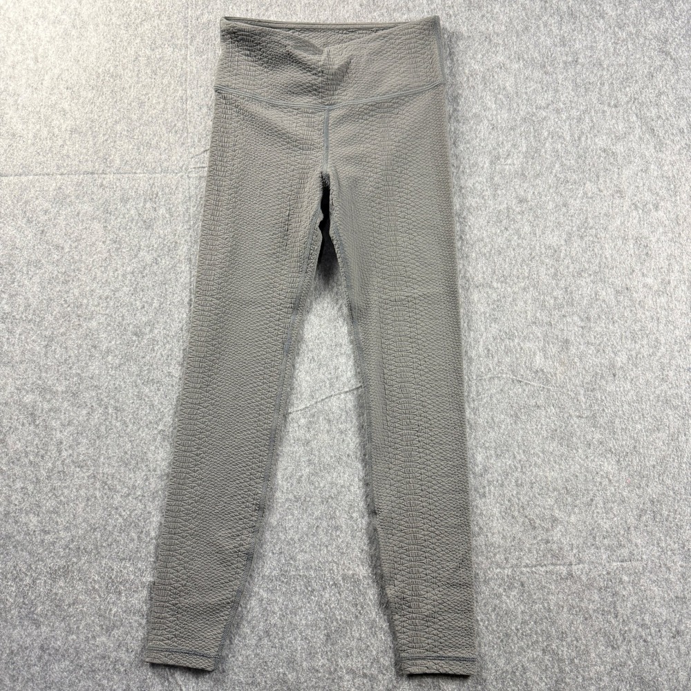 Vimmia Womens Gray Textured‎ Jacquard High Rise Athletic Leggings Medium USA